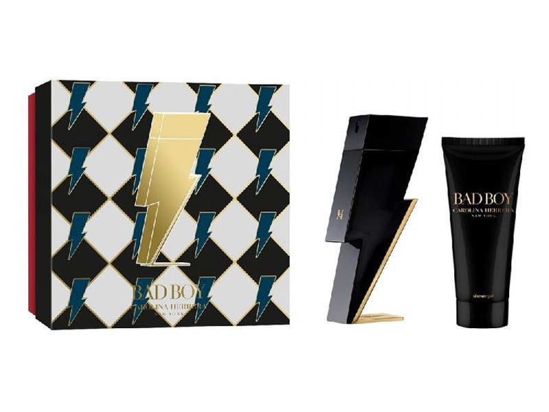 CAROLINA HERRERA BAD BOY 2PC SET, MEN'S GIFT SET, EDT-Pinkfoxxx