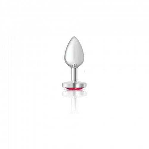 CHEEKY CHARMS HEART BRIGHT PINK SMALL SILVER PLUG - VBCC9129