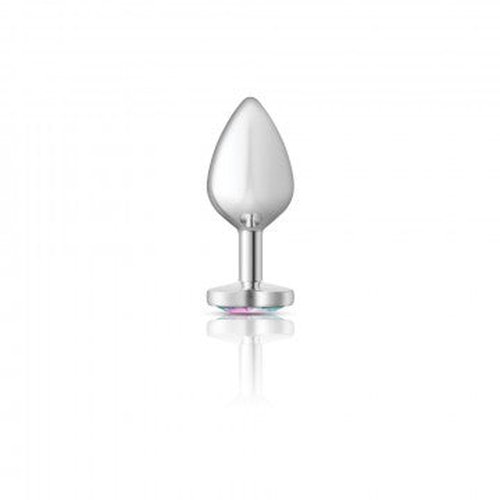 CHEEKY CHARMS HEART CLEAR IRIDESCENT MEDIUM SILVER PLUG - VBCC9127