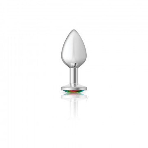 CHEEKY CHARMS ROUND RAINBOW MEDIUM SILVER PLUG - VBCC9118