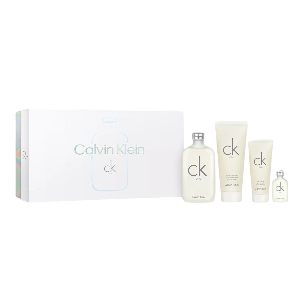 CK ONE 4PC SET, UNISEX GIFT SET, EDT-Pinkfoxxx