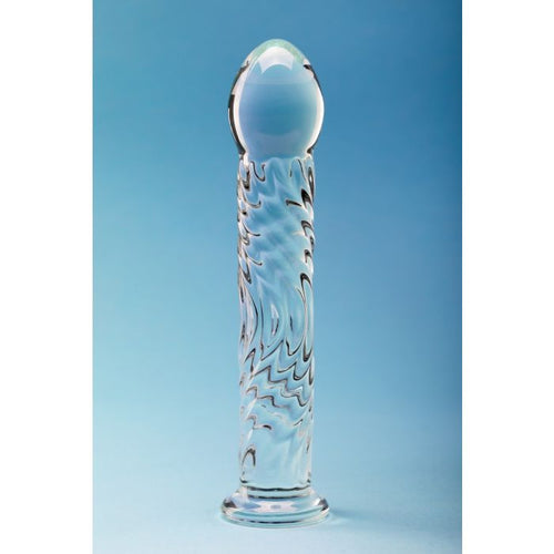 CLARITY GLASS DILDO SERAPHIC RIPPLE - CRECLA19