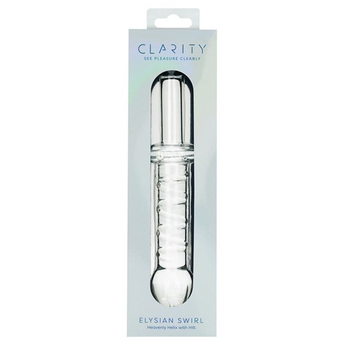 Clarity Glass Dildo Elysian Swirl