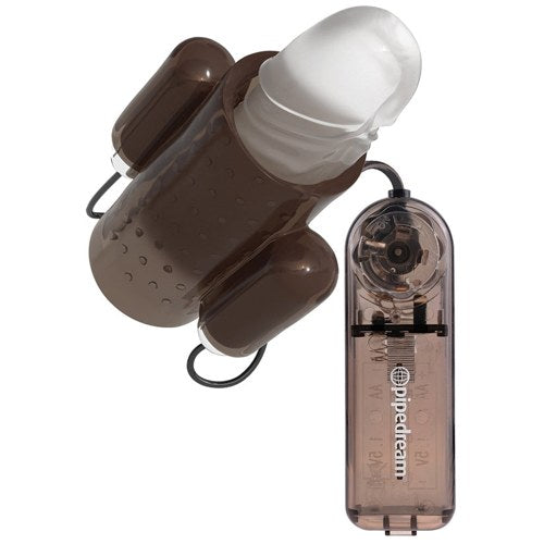 Classix Dual Vibrating Penis Sleeve-Smoke