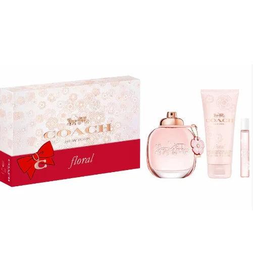 COACH FLORAL 3PC SET, WOMEN'S GIFT SET, EDP-Pinkfoxxx