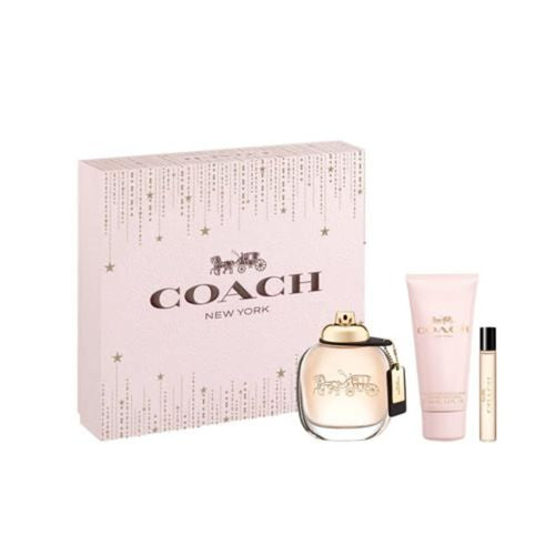 COACH NEW YORK 3PC SET, WOMEN'S GIFT SET, EDP-Pinkfoxxx