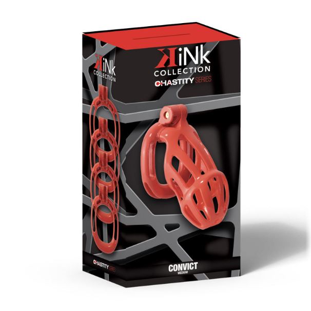 KINK CHASTITY CONVICT COCK CAGE M ORANGE - FRKINK002260