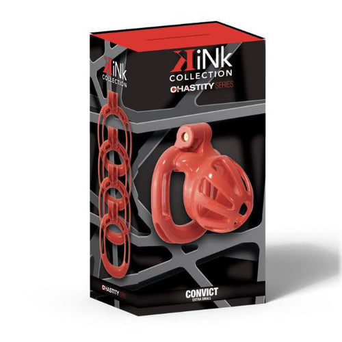 KINK CHASTITY CONVICT COCK CAGE XS ORANGE - FRKINK002258