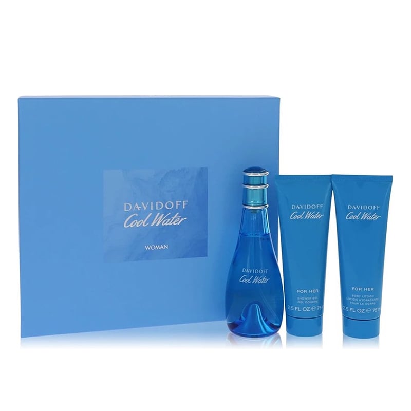 COOL WATER 3PC SET, WOMEN'S GIFT SET, EDT-Pinkfoxxx