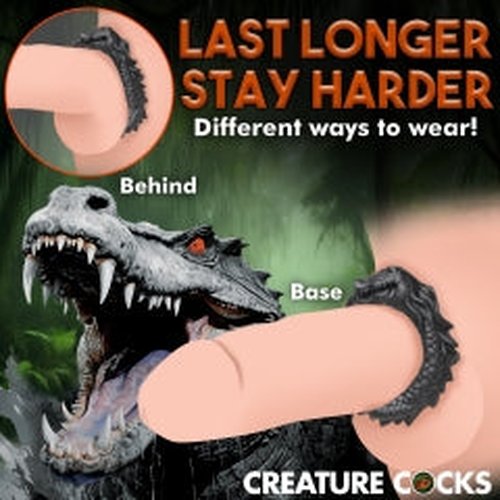 CREATURE COCKS BLACK CAIMAN COCK RING - XRAH297
