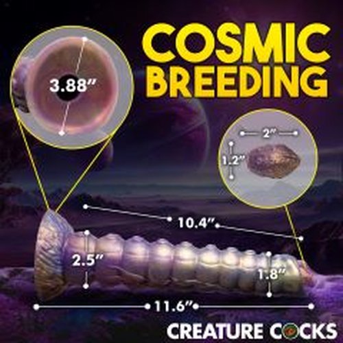 CREATURE COCKS DEEP INVADER TENTACLE OVIPOSITOR SILICONE DILDO W/ EGGS - XRAH407