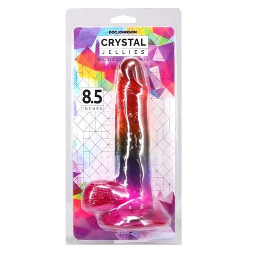 CRYSTAL JELLIES 8.5IN DILDO RAINBOW