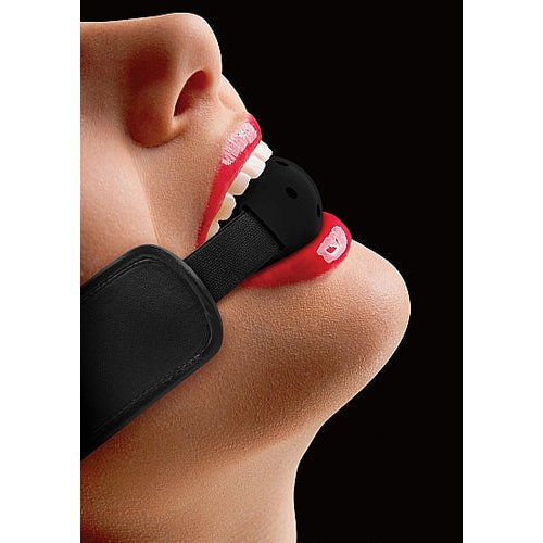 (D) BRACE BALL GAG BLACK - SHTOU121BLK