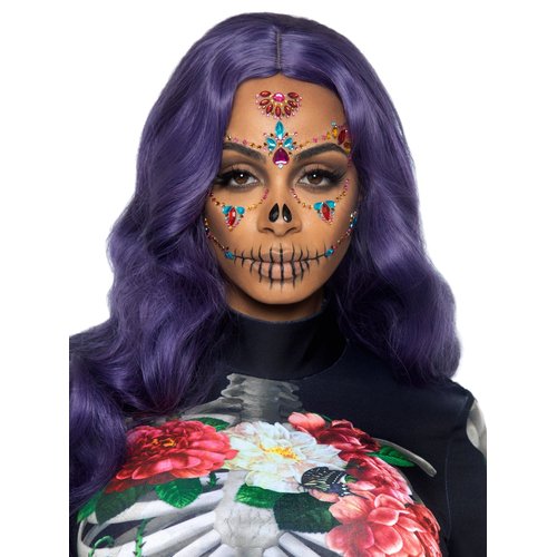Day of the Dead Skeleton Face Jewels - EYE020 10122