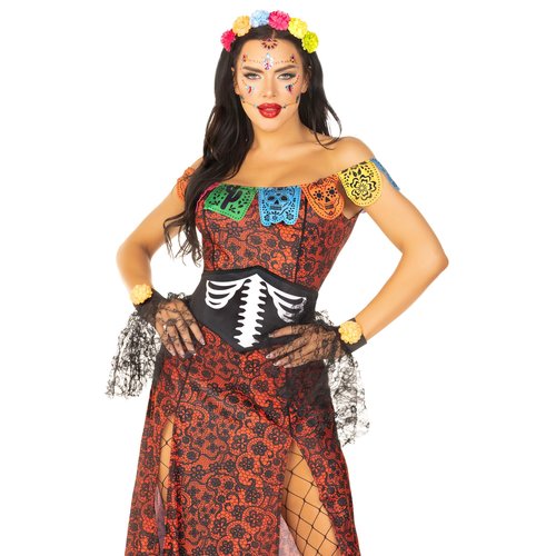 Deluxe Day of the Dead Beauty Costume - 86871 10105
