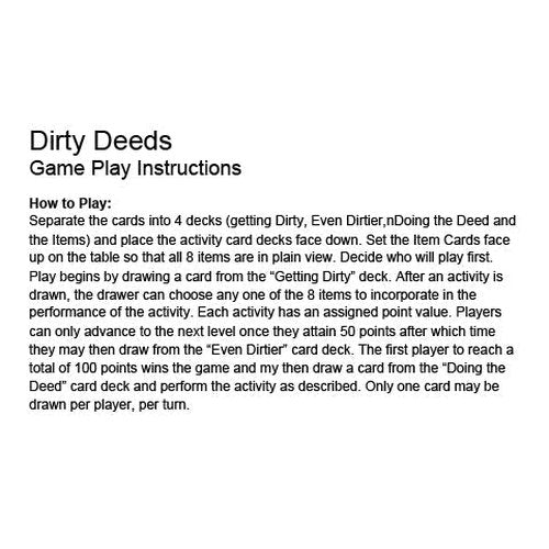 DIRTY DEEDS GAME