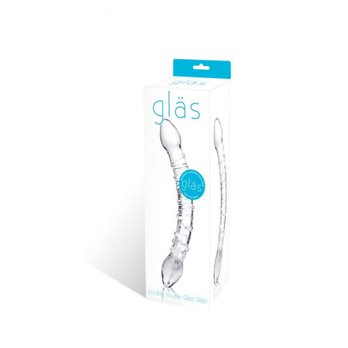 GLAS DOUBLE TROUBLE GLASS DILDO - ELGLAS16