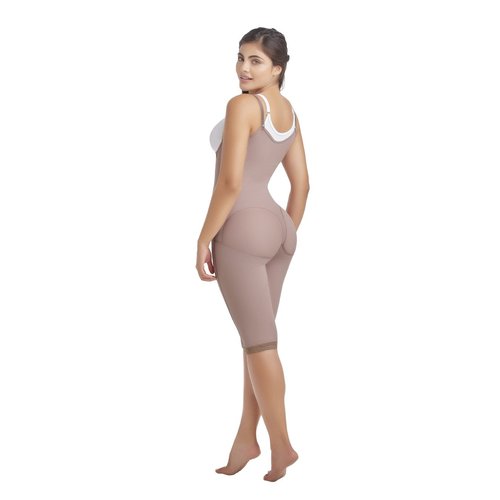 Body Garment-Below Knee-Suspenders-Braless side zipper. This girdle is designed to show of