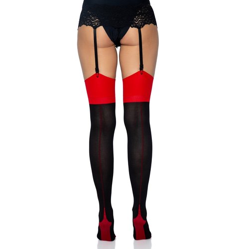 Emma Contrast Cuban Heel Stockings - 9705 01122