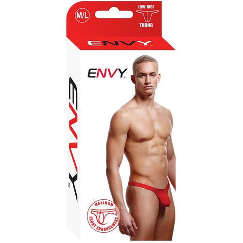 ENVY LOW RISE THONG RED M/L - XGBLE034REDML