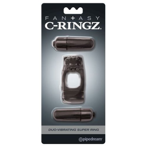 FANTASY C RINGZ DUO VIBRATING SUPER RING BLACK - PD596323