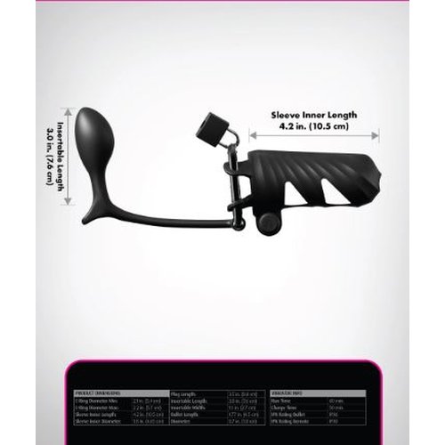 FANTASY C RINGZ VIBRATING COCK BLOCKER ASS-GASM PLUG BLK - PD597023