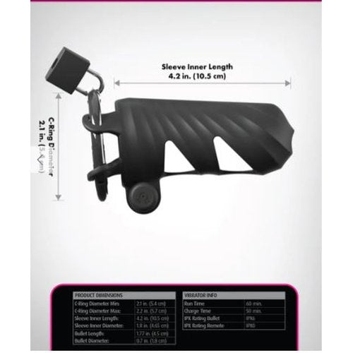 FANTASY C RINGZ VIBRATING COCK BLOCKER BLK - PD597123