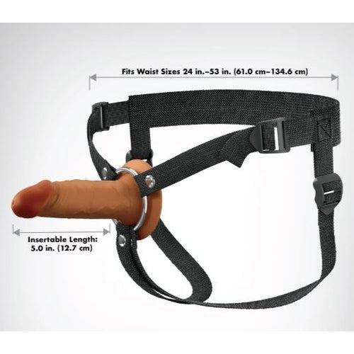 FANTASY X-TENSIONS ELITE 5IN HOLLOW STRAP-ON BROWN - PD416529