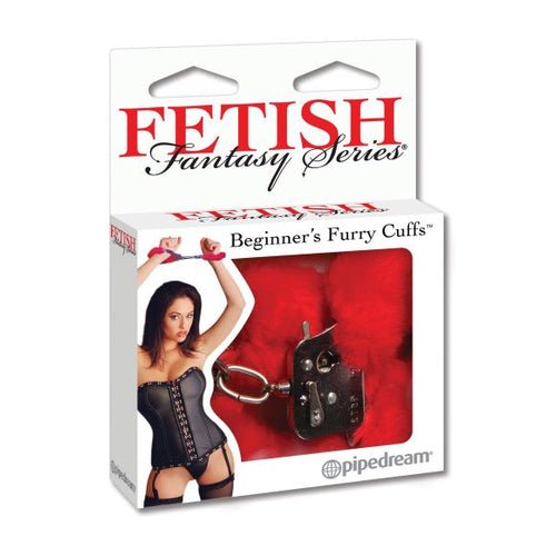 FETISH FANTASY BEGINNERS FURRY CUFFS RED