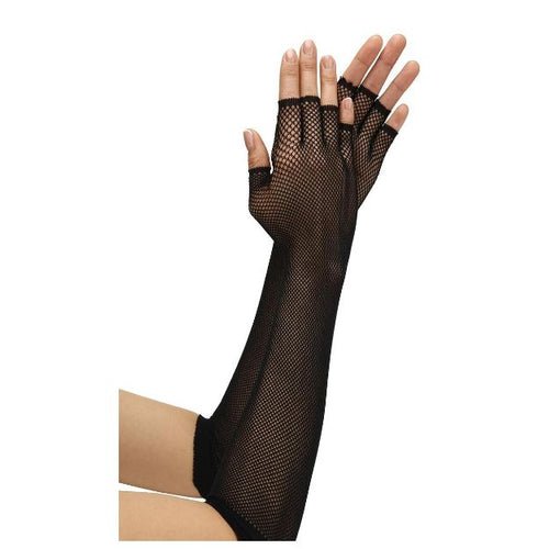 FINGERLESS FISHNET OPERA GLOVE BLACK - XGBLW6506