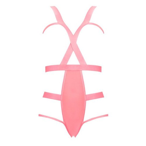 FOREVER MESH CUPLESS STRAP TEDDY CORAL 2XL