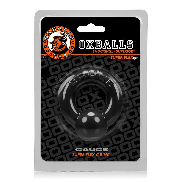 GAUGE COCKRING OXBALLS BLACK (NET) - OX3023BLK