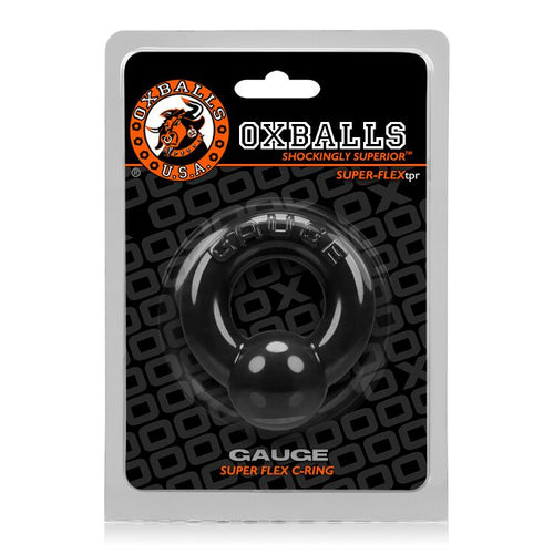 GAUGE COCKRING OXBALLS BLACK (NET) - OX3023BLK