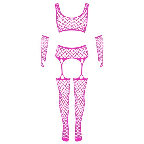 Get Into It Crop Top and Garter Stockings Set - 89301 07222