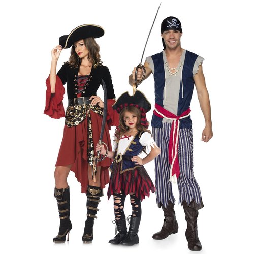 Girl's Caribbean Pirate Costume - SKC49104 10140