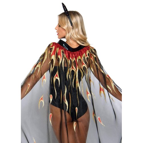 Glitter Flame Devil Cape and Devil Horns - 2763 00122