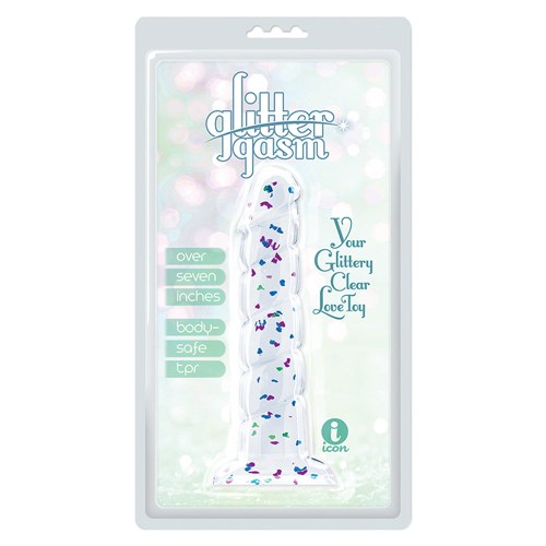 Glittergasm Dong-Blue and Green Swirl 7"