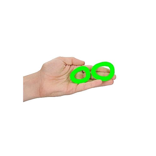 GLOW 2PCS COCK RING SET GLOW IN THE DARK - SHTOU730GLO