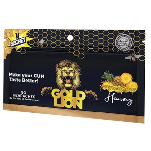 Gold Lion Pineapple Honey Single Pack Display of 24