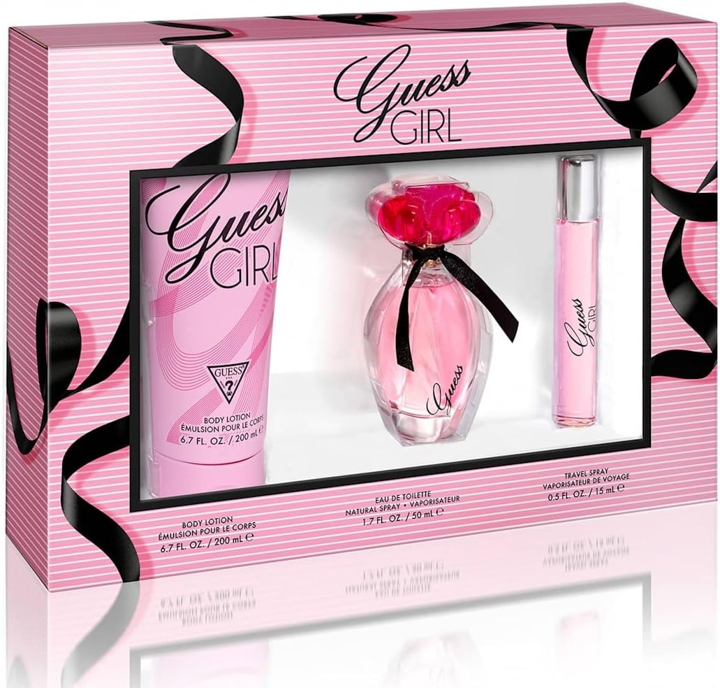 GUESS GIRL 3PC SET, WOMEN'S GIFT SET, EDT-Pinkfoxxx
