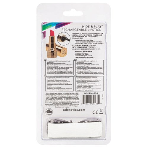 Hide & Play Rechargeable Lipstick-Red