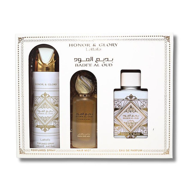 HONOR AND FGLORY 3PC SET, WOMEN'S GIFT SET, EDP-Pinkfoxxx
