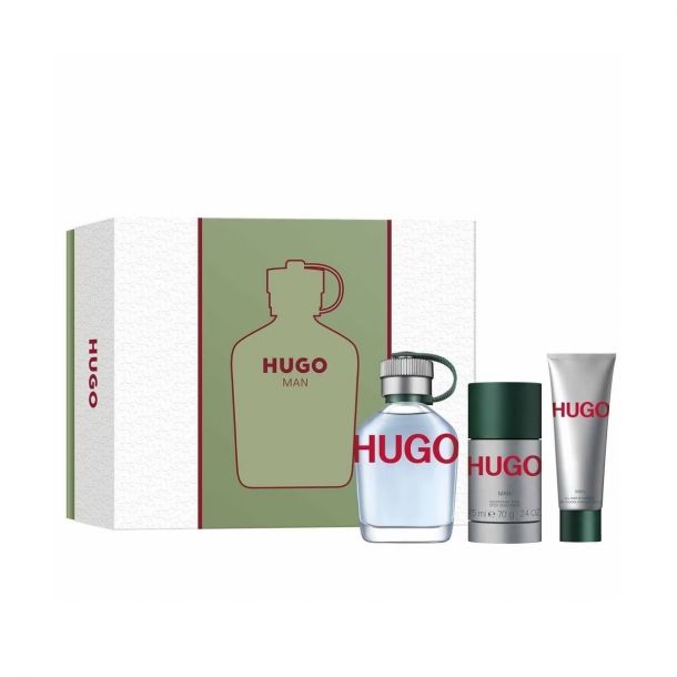 HUGO GREEN 3 PC, MEN'S GIFT SET, EDT-Pinkfoxxx