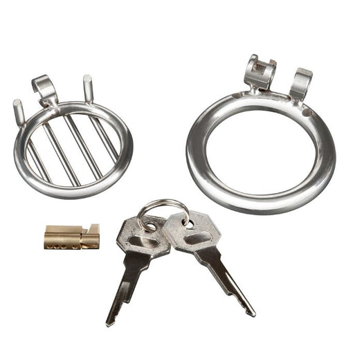 STAINLESS STEEL INVERTED MICRO JAIL TIME CHASTITY CAGE - ELBLM5029