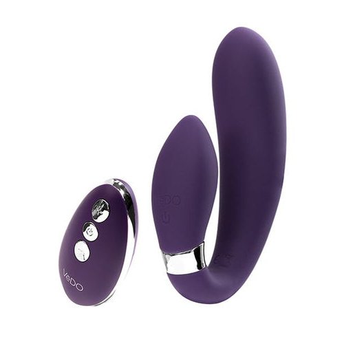 JENI C-SHAPED DUAL MOTOR VIBE WITH REMOTE - PURPLE - VIP2513