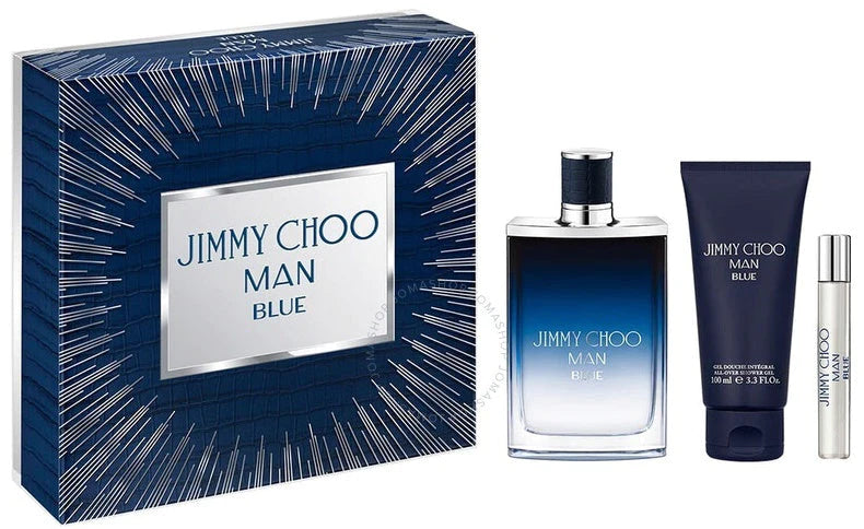 JIMMY CHOO MAN BLUE 3PC SET, MEN'S GIFT SET, EDT-Pinkfoxxx