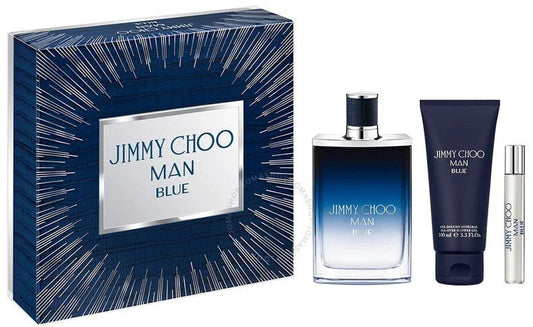 JIMMY CHOO MAN BLUE 3PC SET, MEN'S GIFT SET, EDT-Pinkfoxxx