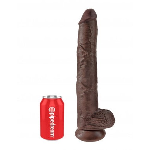 KING COCK 14 IN COCK W/BALLS BROWN - PD553429