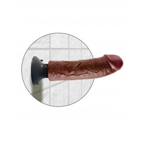 KING COCK 8 IN COCK BROWN VIBRATING - PD540329