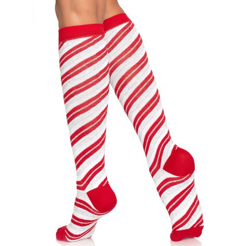 Krystal Candy Cane Knee Socks - 5616 09622